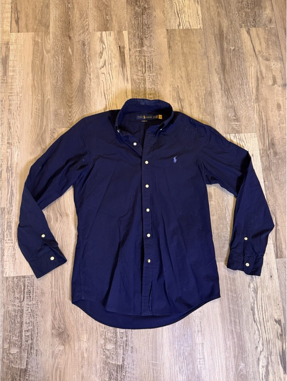 Ralph Lauren Polo Men’s S Classic Fit Navy Blue Long Sleeve Button Down Shirt